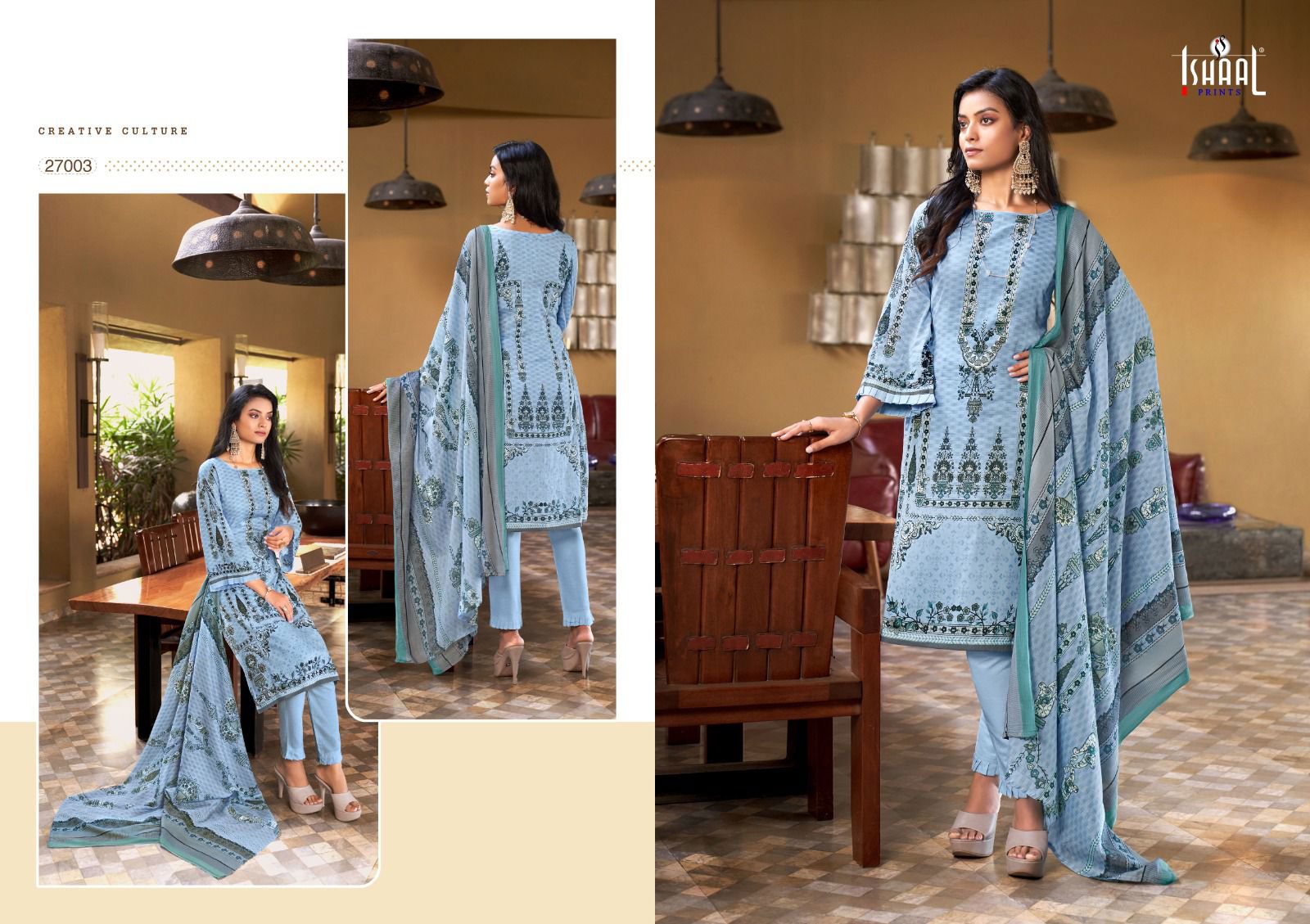 Gulmohar 27 By Ishaal Karachi Cotton Dress Material Catalog
